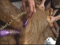 MILF gets buried in poop